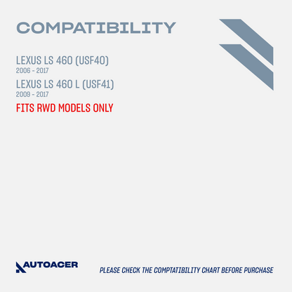 AUTOACER - 4p Front Inner & Outer Tie Rod Ends For Lexus LS460 LS460L RWD 06-17