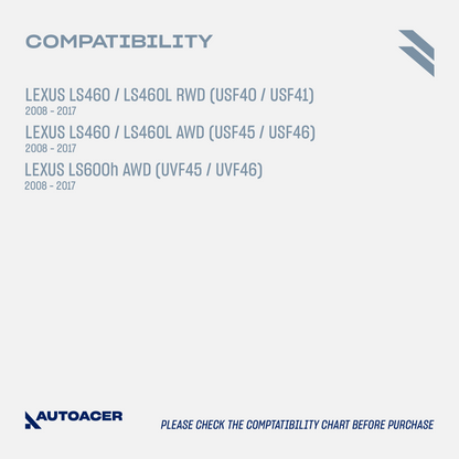 AUTOACER - 4pc Front Upper Suspension Control Arm Bushing Kit for Lexus LS460, LS460L, LS600h (AWD / RWD)