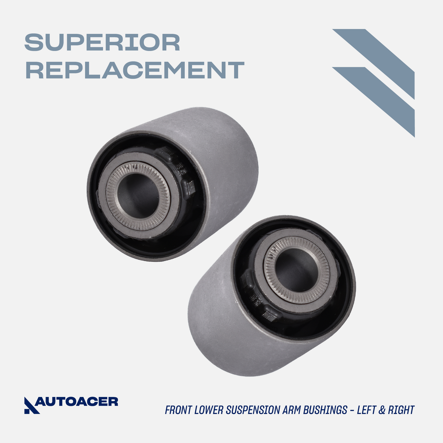 AUTOACER - 10 pc Front Upper, Lower Frontward & Rearward Suspension Arm Bushing Kit for Lexus LS460, LS460L (USF45 / USF46), LS600h (UVF45 / UVF46)