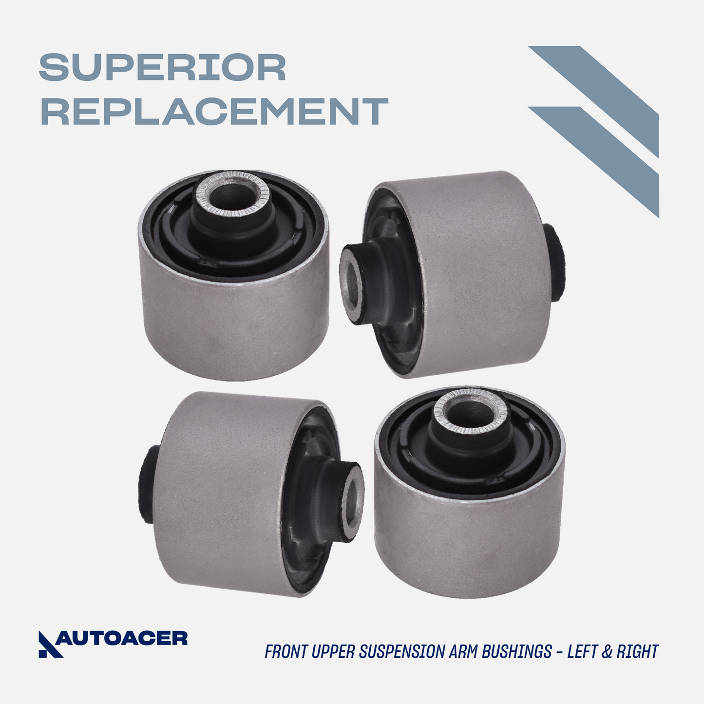 AUTOACER - 10 pc Front Upper, Lower Frontward & Rearward Suspension Arm Bushing Kit for Lexus LS460, LS460L (USF45 / USF46), LS600h (UVF45 / UVF46)
