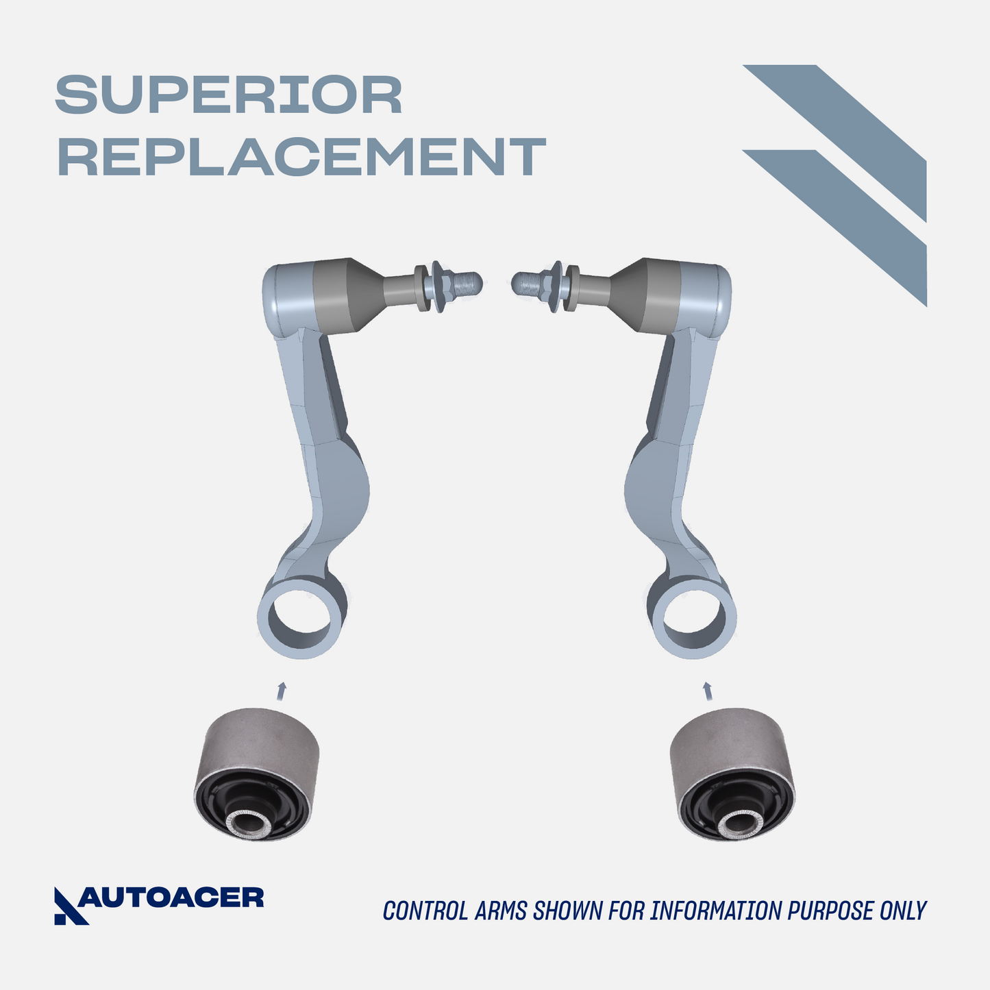 AUTOACER - 10 pc Front Upper, Lower Frontward & Rearward Suspension Arm Bushing Kit for Lexus LS460, LS460L (USF45 / USF46), LS600h (UVF45 / UVF46)