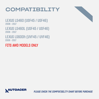AUTOACER - 6pc Front Lower Frontward & Rearward Suspension Control Arm Bushing Kit for Lexus LS460, LS460L, LS600h AWD Models