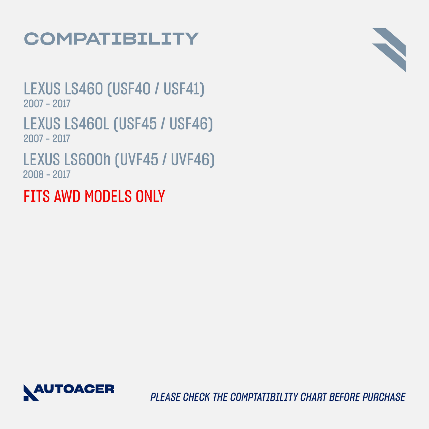 AUTOACER -4p Front Lower Control Arm Kit for Lexus LS460 LS460L LS600h AWD 07-17