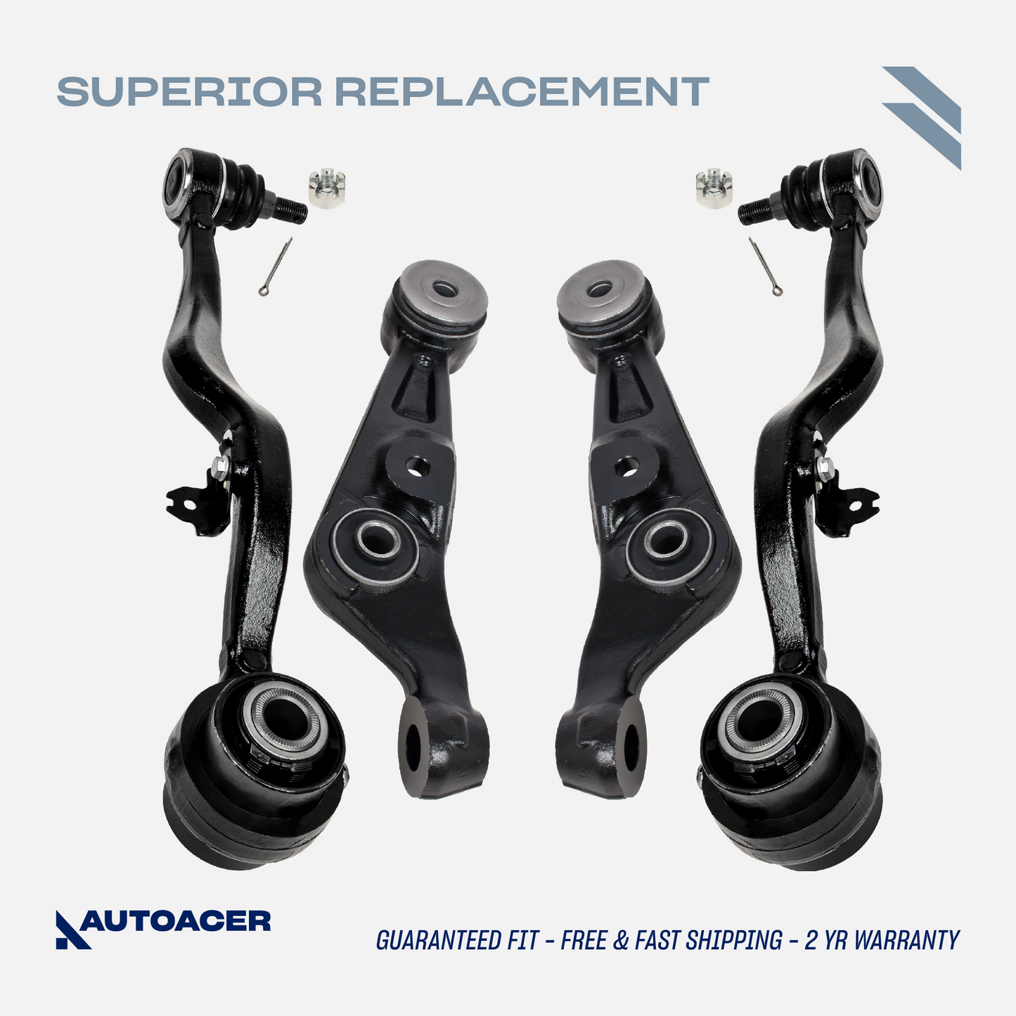 AUTOACER -4p Front Lower Control Arm Kit for Lexus LS460 LS460L LS600h AWD 07-17