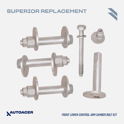 Front Suspension Kit 16 Pcs - Front Upper Lower Control Arms W/Bushings, Ball Joints, Tie Rods, Sway Bar Links & Camber Bolt Kit for TACOMA 2001-2004 4WD, PRE-RUNNER 2001-2004 2WD