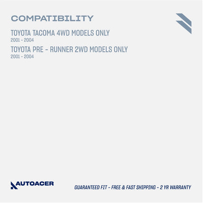 Front Suspension Kit 16 Pcs - Front Upper Lower Control Arms W/Bushings, Ball Joints, Tie Rods, Sway Bar Links & Camber Bolt Kit for TACOMA 2001-2004 4WD, PRE-RUNNER 2001-2004 2WD