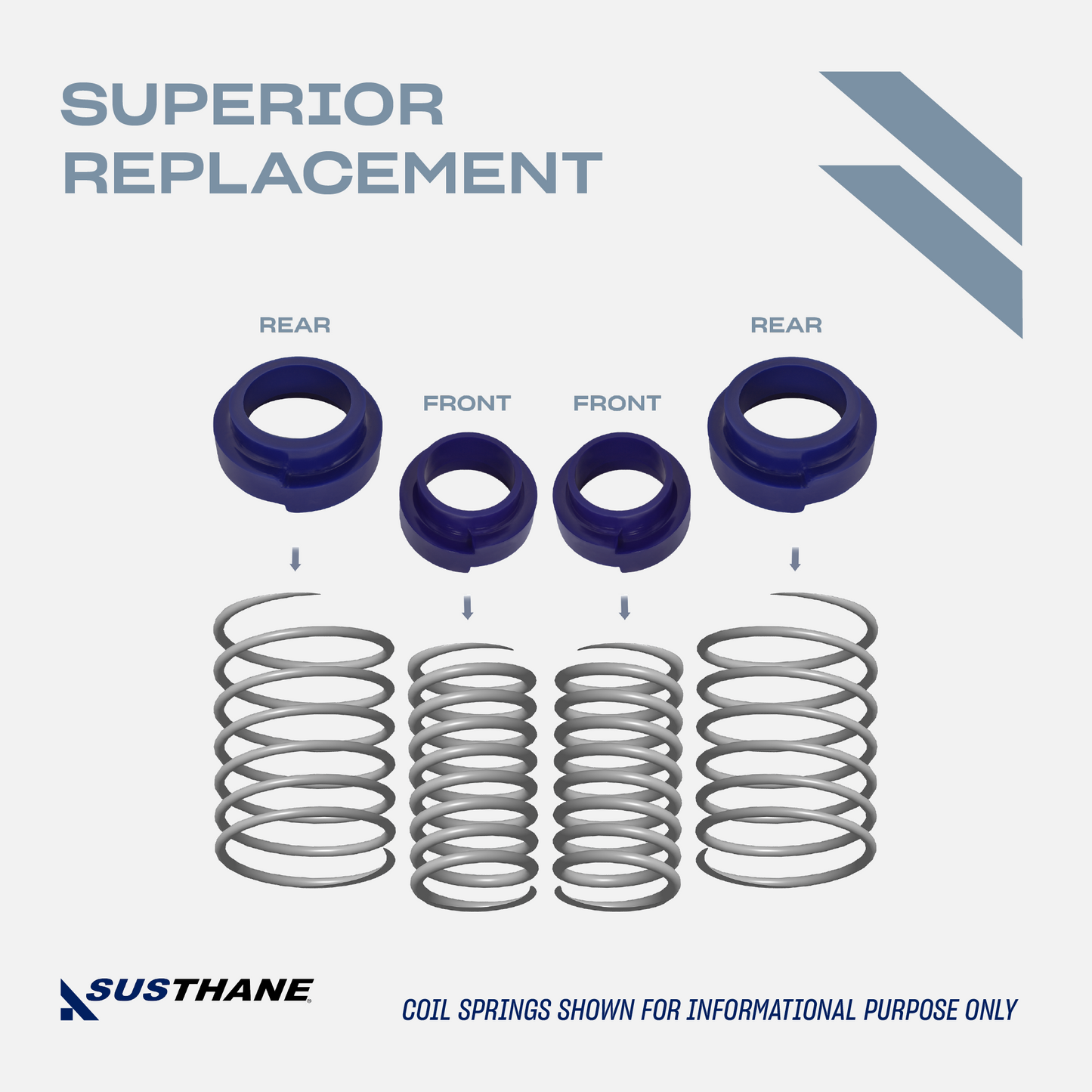 AUTOACER - Front Rear Polyurethane Leveling Lift Kit 40mm for Mercedes-Benz G-Class 1999-2018
