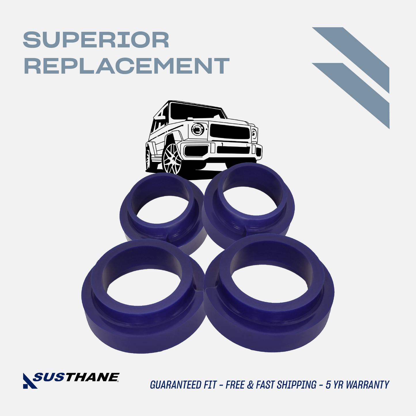 AUTOACER - Front Rear Polyurethane Leveling Lift Kit 40mm for Mercedes-Benz G-Class 1999-2018