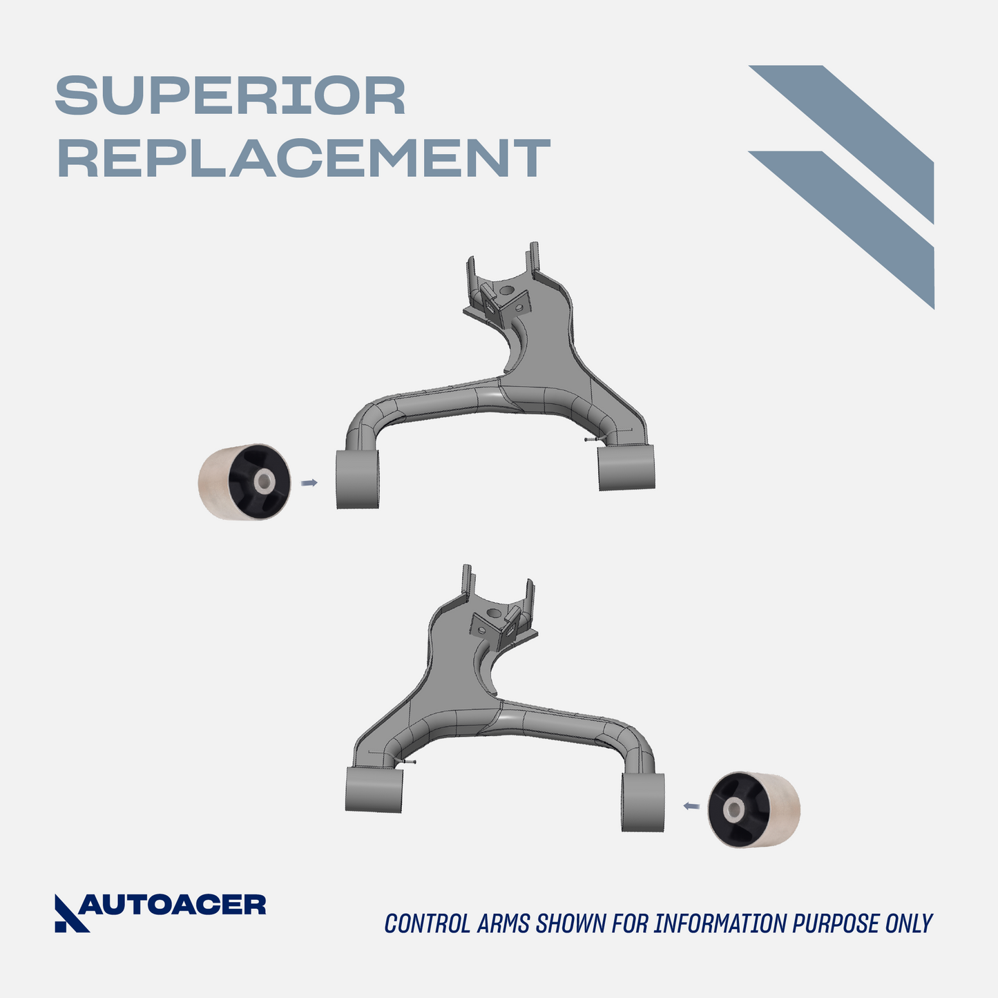 AUTOACER - 2pc Rear Upper Front Axle Control Arm Bushing Kit for Range Rover Sport L320