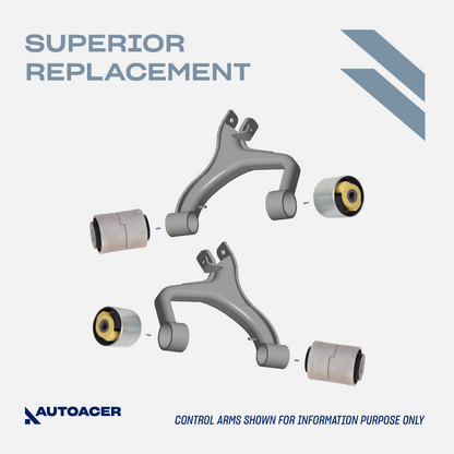 AUTOACER - 8pc Rear Upper, Lower Suspension Control Arm Bushing Kit for Land Rover Discover 3/4 (L319)