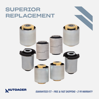 AUTOACER - 8pc Rear Upper, Lower Suspension Control Arm Bushing Kit for Land Rover Discover 3/4 (L319)