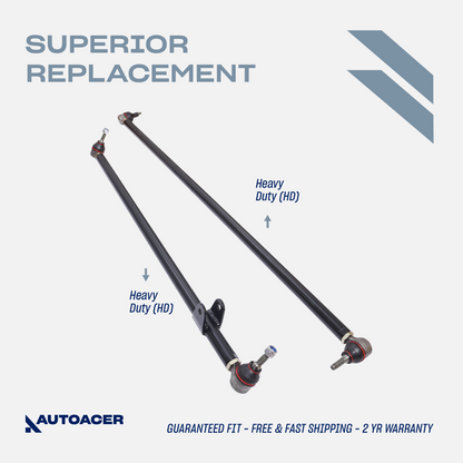 AUTOACER - 2pc Steering Drag Links & Track Tie Rod End Bar for Land Rover Discovery II (L318 All Models)