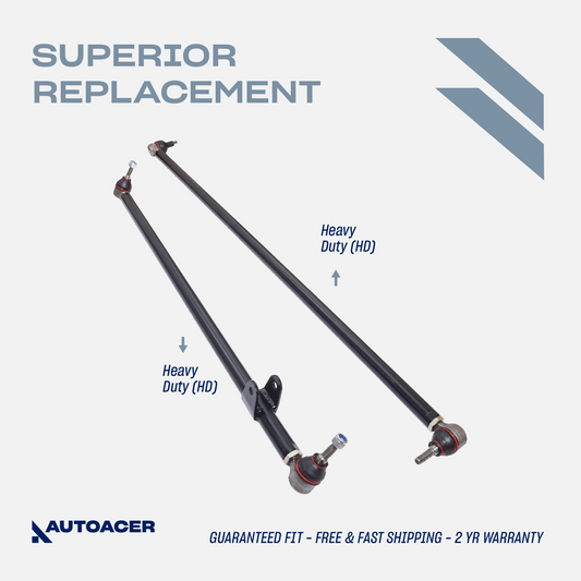 AUTOACER - 2pc Steering Drag Links & Track Tie Rod End Bar for Land Rover Discovery II (L318 All Models)