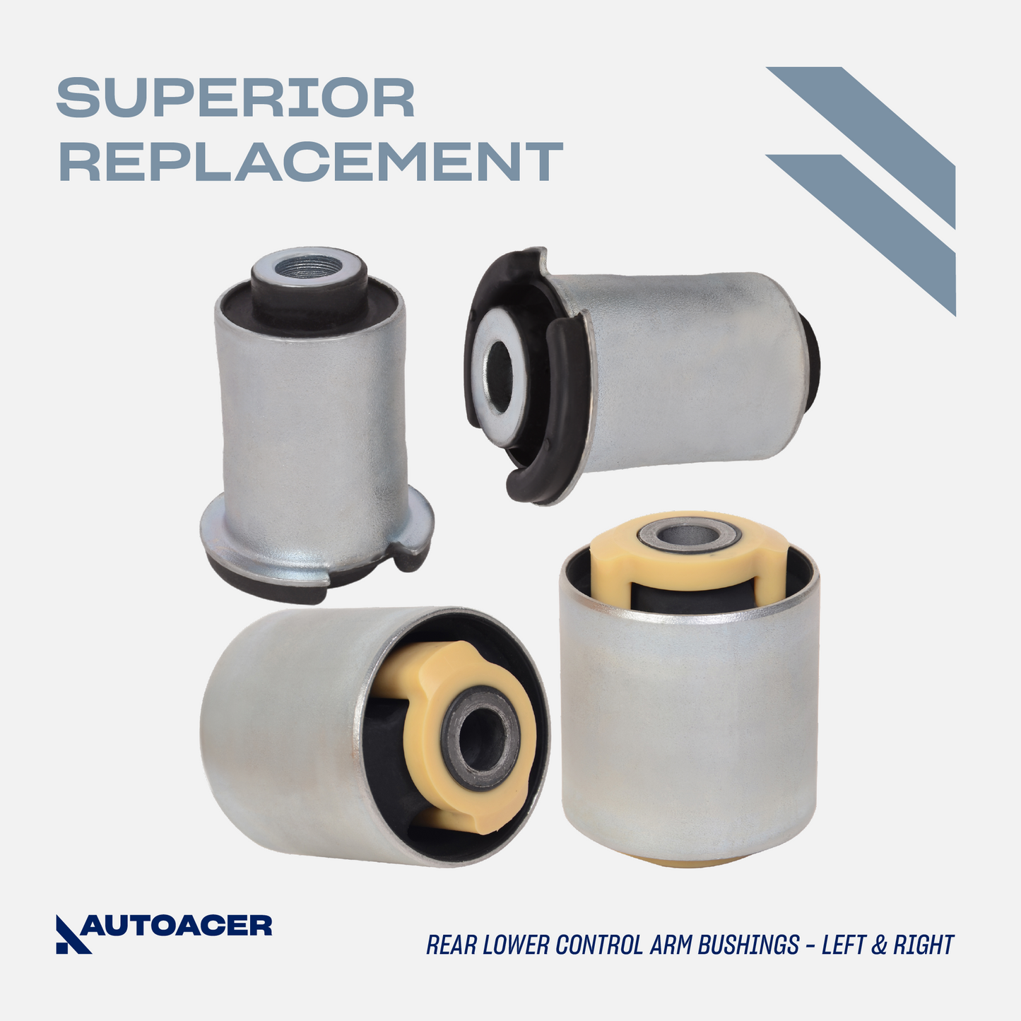 AUTOACER - 24pc Front & Rear Upper, Lower Suspension Control Arm Bushings, Knuckle Bushes, Ball Joint for Discovery 3/4