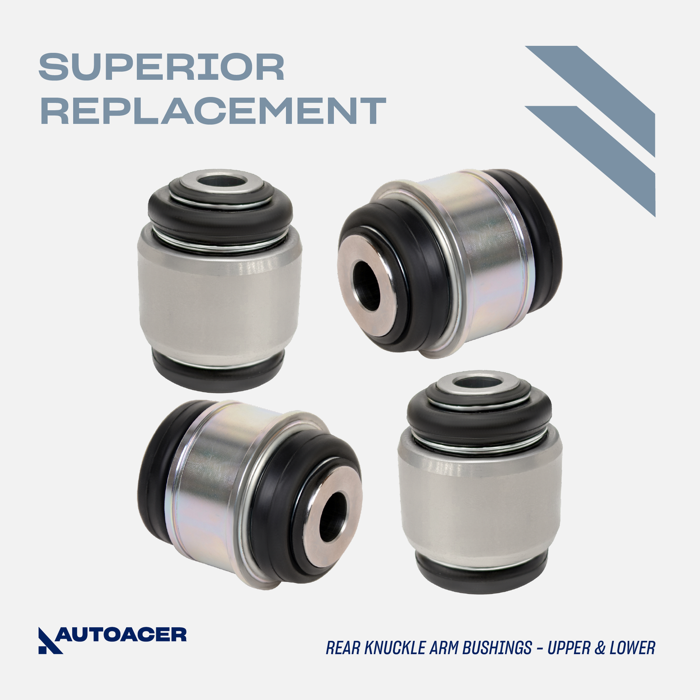 AUTOACER - 24pc Front & Rear Upper, Lower Suspension Control Arm Bushings, Knuckle Bushes, Ball Joint for Discovery 3/4