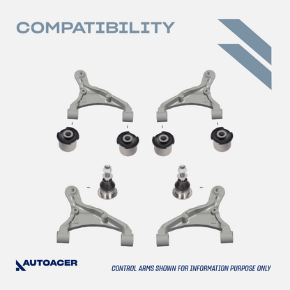 AUTOACER - 24pc Front & Rear Upper, Lower Suspension Control Arm Bushings, Knuckle Bushes, Ball Joint for Discovery 3/4