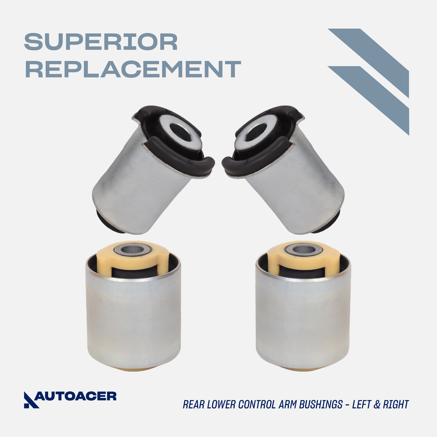 AUTOACER - 20pc Front, Rear Upper, Lower Suspension Control Arm Bushings & Knuckle Arm Bushing Kit for Land Rover Discovery 3/4 (L319)