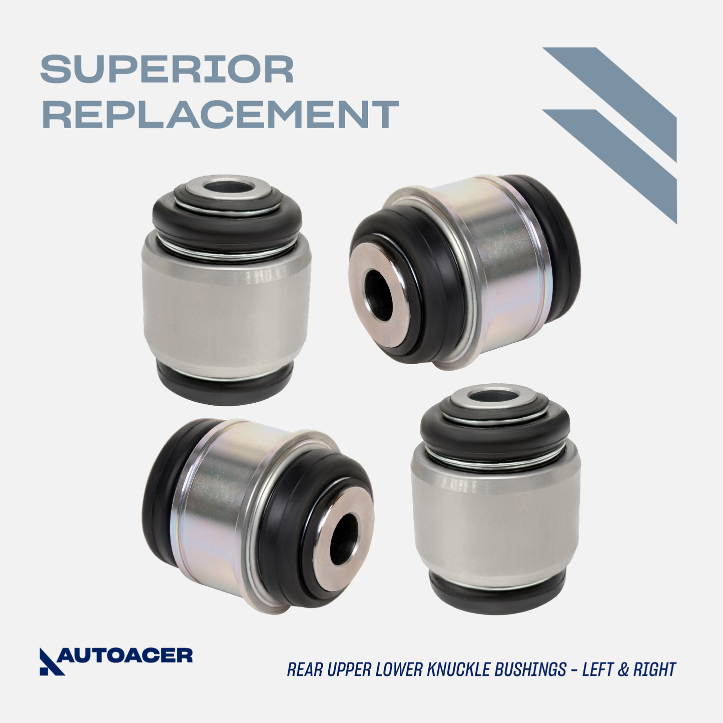 AUTOACER - 20pc Front, Rear Upper, Lower Suspension Control Arm Bushings & Knuckle Arm Bushing Kit for Land Rover Discovery 3/4 (L319)