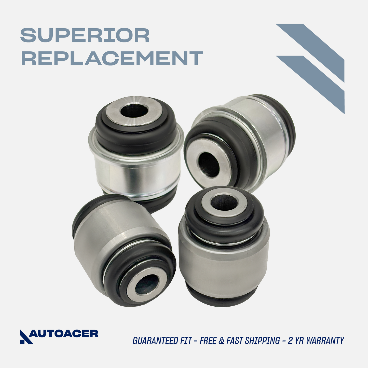 AUTOACER - 4pc Rear Knuckle Upper & Lower Hub Carrier Bushing Kit for Land Rover Discovery 3/4, Range Rover Sport