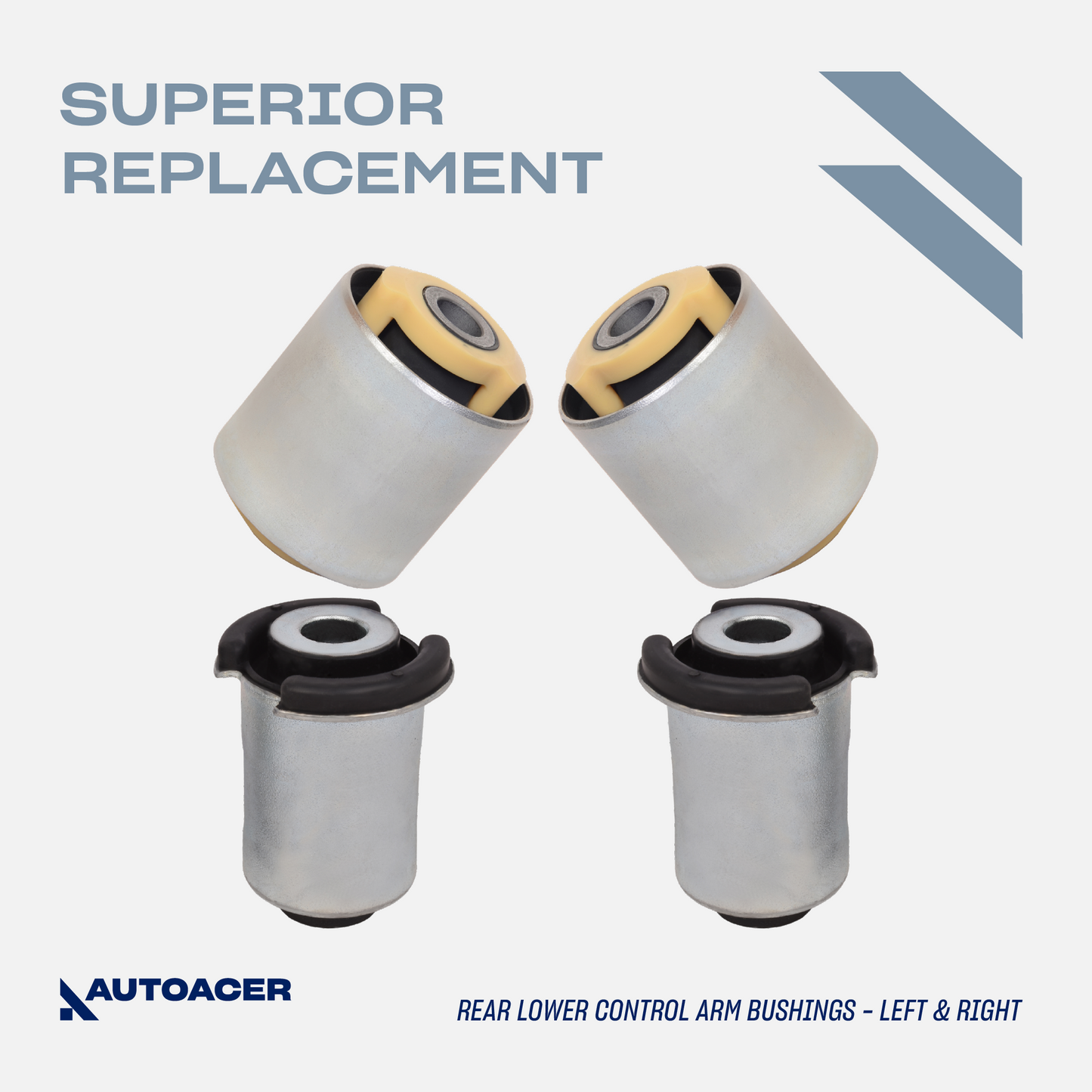 AUTOACER - 16pc Front, Rear, Upper, Lower Suspension Control Arm Bushing Kit for Land Rover Discovery 3/4 (L319)