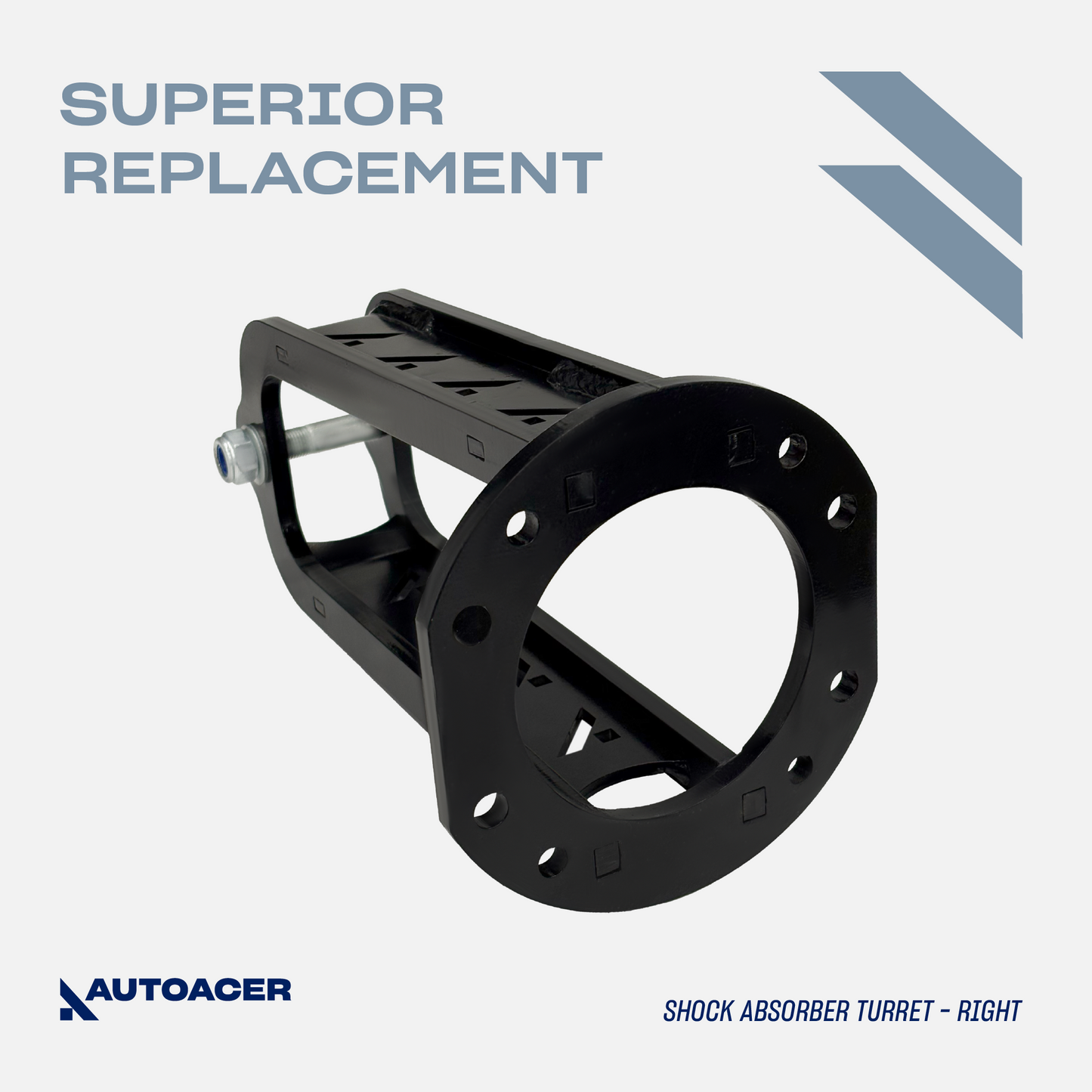 AUTOACER - 2pc Heavy duty 8mm Shock Absorber Turret standard Height for LAND ROVER LR2, Discovery II (L318 All Models)