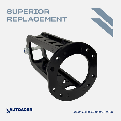 AUTOACER - 2pc Heavy duty 8mm Shock Absorber Turret standard Height for LAND ROVER LR2, Discovery II (L318 All Models)