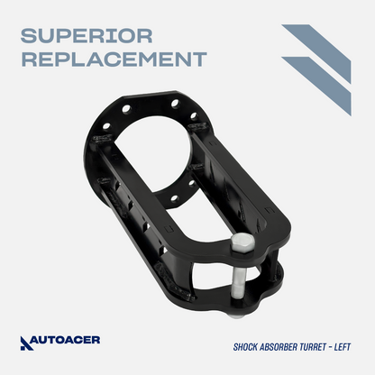 AUTOACER - 2pc Heavy duty 8mm Shock Absorber Turret standard Height for LAND ROVER LR2, Discovery II (L318 All Models)