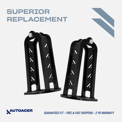 AUTOACER - 2pc Heavy duty 8mm Shock Absorber Turret standard Height for LAND ROVER LR2, Discovery II (L318 All Models)