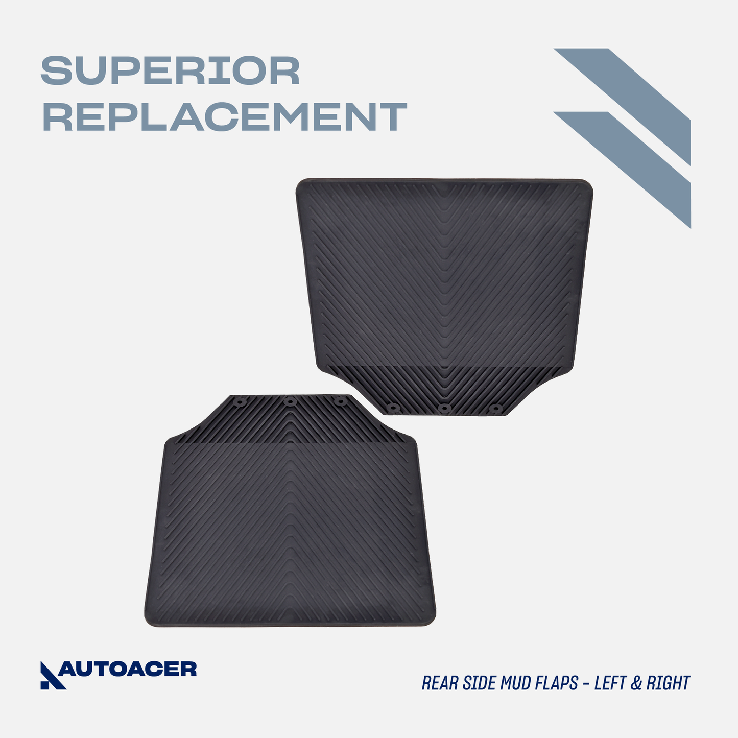 AUTOACER - 4pc Front & Rear Rubber Mud Flaps Guards for Land Rover Defender L315, L316 (All Models 90, 110, 130)