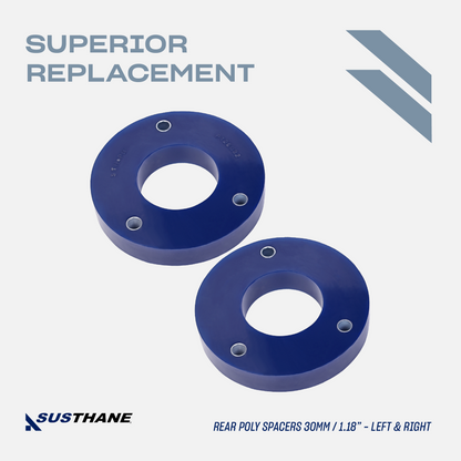 AUTOACER - 16pc Front & Rear PU Strut Spacers Lift Kit 30mm & Longer bolts for Land Rover Discovery 3/4 (L319)