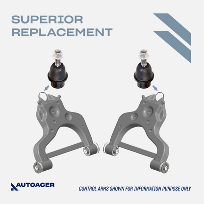 AUTOACER Ball Joint Kit 2 piece - Front Lower Control Arm Ball Joints for Ford & Lincoln