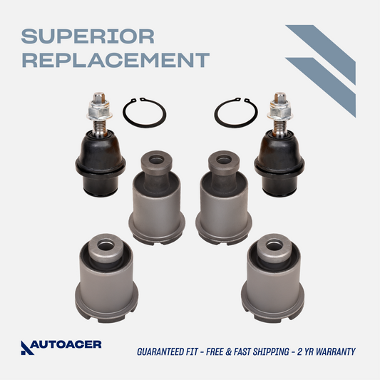 Control Arm Repair Kit 6 Pcs – Front Lower Control Arm Bushings & Ball Joints, Compatible with Ford F-150 2009-2014, Ford Expedition 2007-2014, Lincoln Navigator 2007-2014