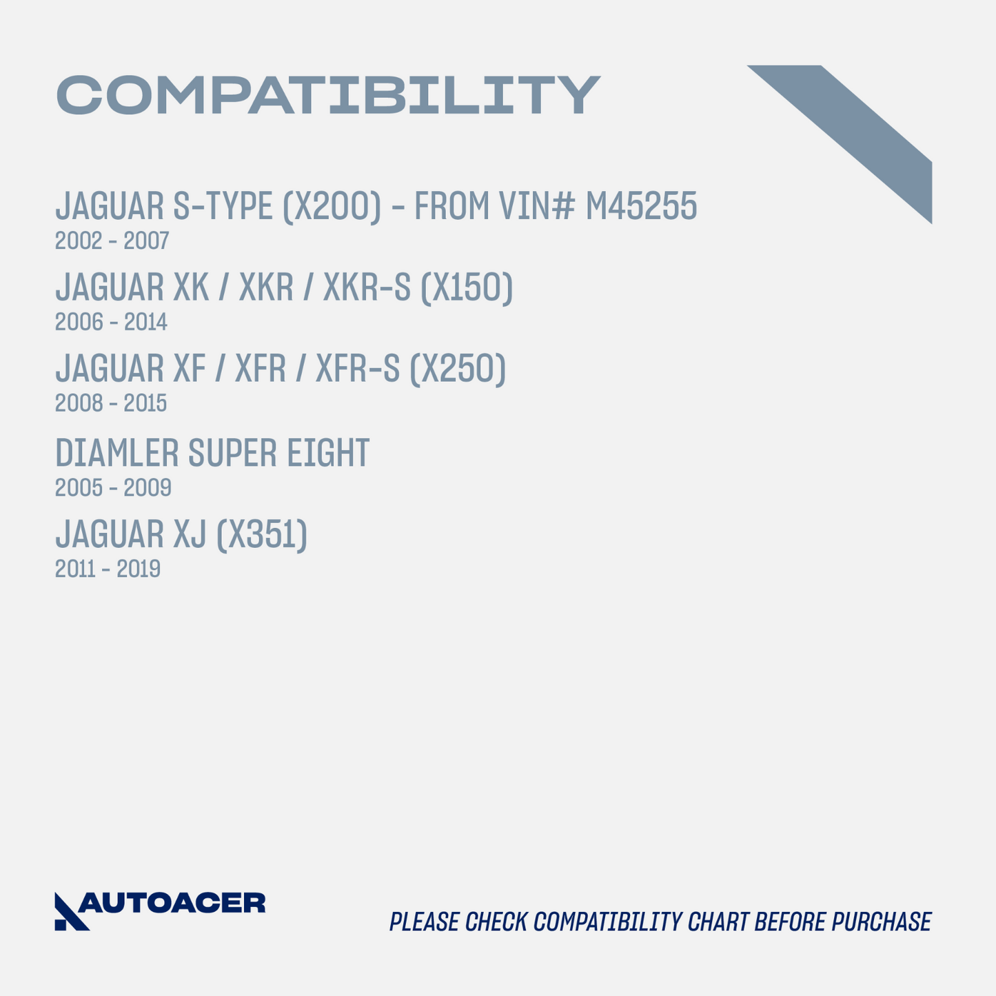 AUTOACER 12p Rear Suspension Arms, Bushes, Tie Rods, Links for JAGUAR XF XK STyp