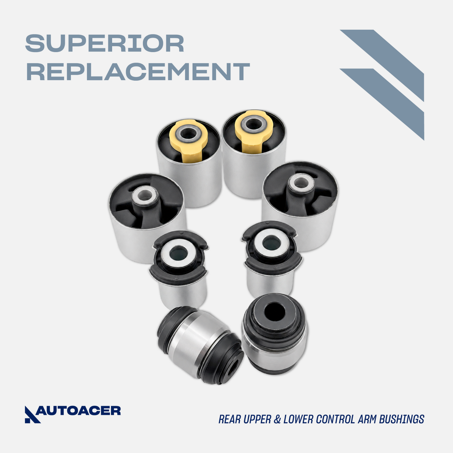 AUTOACER 12p Kit Rear Suspension & Knuckle Arm Bushes for Range Rover Sport L320