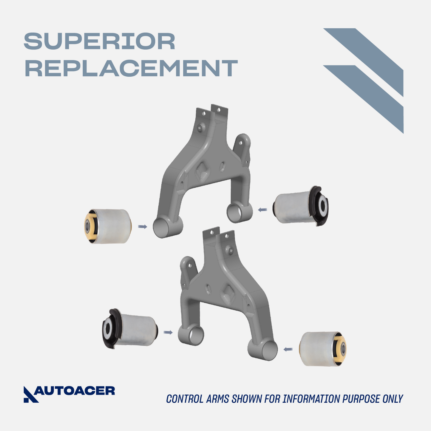 AUTOACER 12p Kit Rear Suspension & Knuckle Arm Bushes for Range Rover Sport L320