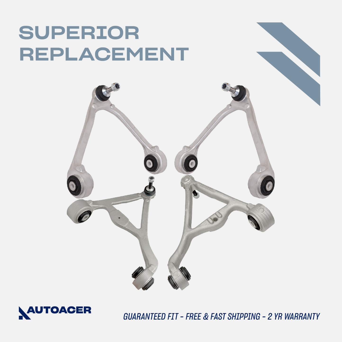 AUTOACER -4p Front & Rear Upper Suspension Arms for JAGUAR S-Type FType XJ XK S8