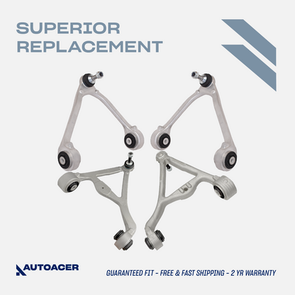 AUTOACER -4p Front & Rear Upper Suspension Arms for JAGUAR S-Type FType XJ XK S8