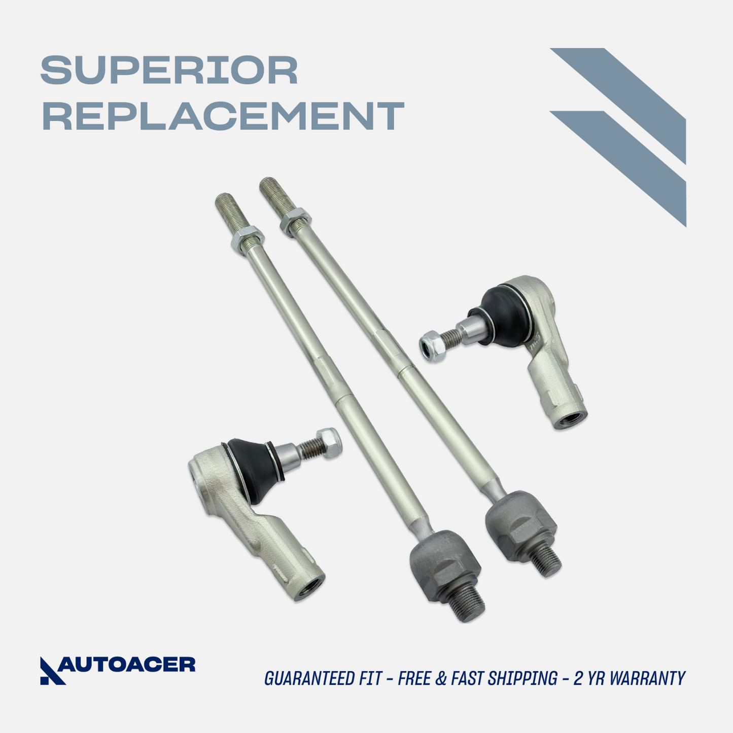 AUTOACER -4p Front Inner Outer Tie/Track Rod Ends for Land Rover Discovery 3 04-