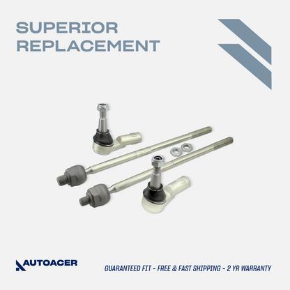 AUTOACER -4p Front Inner Outer Tie/Track Rod Ends for Land Rover Discovery 4 09-
