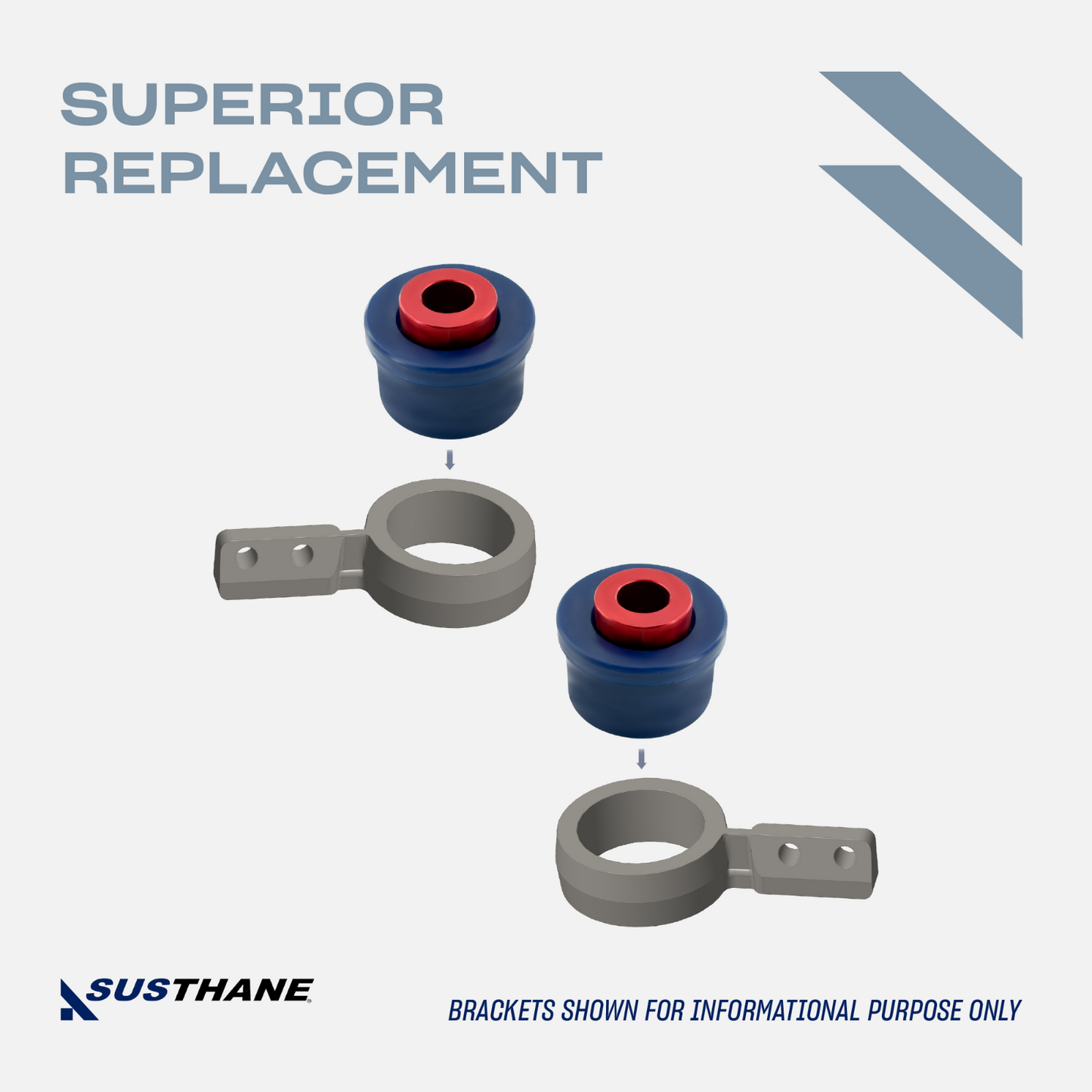 AUTOACER-2p Front Lower Suspension Arm PU Bushing Kit for BMW 3 Series E46 00-05