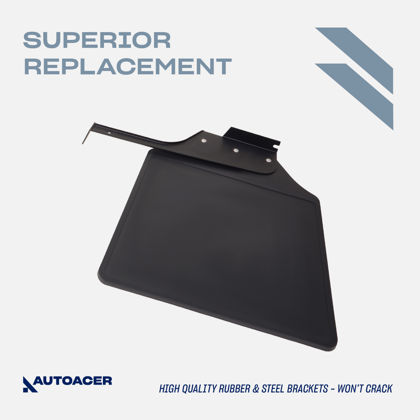 AUTOACER -2p Rear Rubber Mud Flaps W/Brackets For LAND ROVER DEFENDER 90/110/130