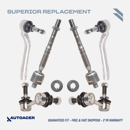AUTOACER -6p Front Stabilizer Links Inner Outer Tie Rod Ends For Lexus LS460 RWD