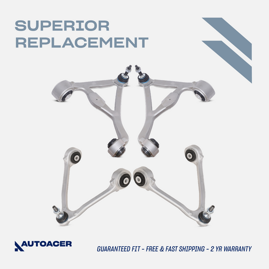 AUTOACER -4p Front & Rear Upper Suspension Arm Wishbone Kit for Jaguar S-Type XF