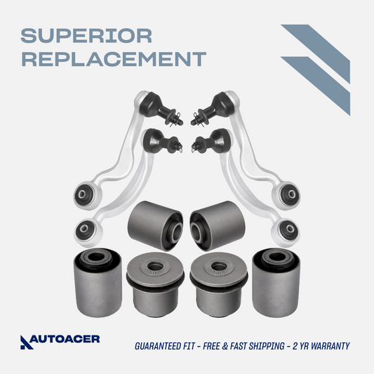AUTOACER 10p Front Suspension Control Arms & Bushes for Lexus LS460 LS600h 06-17