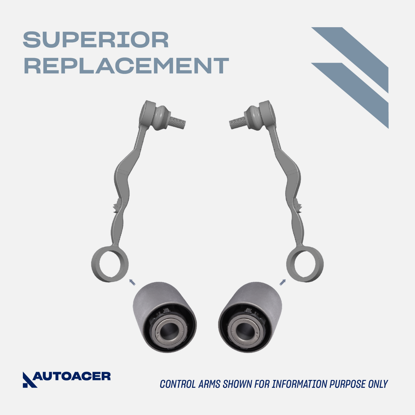 AUTOACER 10p Front Suspension Control Arms & Bushes for Lexus LS460 LS600h 06-17