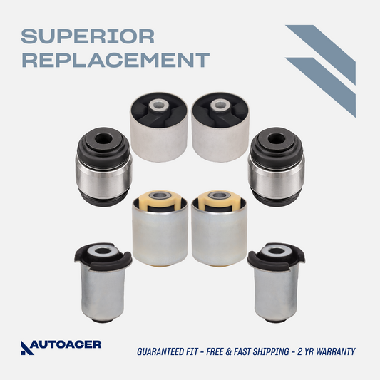 AUTOACER 8p Rear Upper Lower Suspension Arm Bushings For Range Rover Sport 05-13