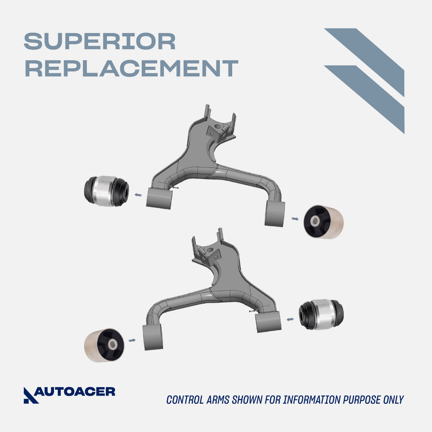 AUTOACER -4p Rear Upper Suspension Arm Bushings For Range Rover Sport 05-13 L320