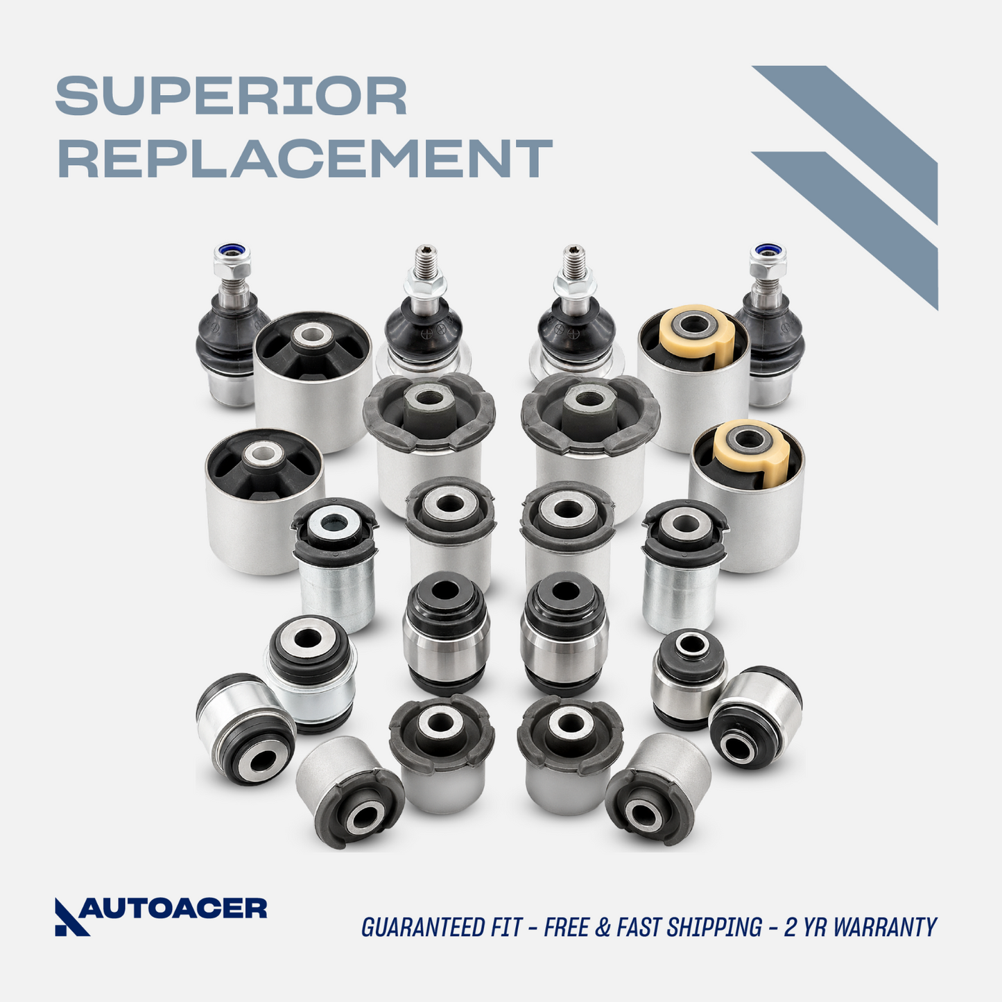 AUTOACER 24p Front Rear Suspension & Knuckle Arm Bushes Ball Joints For RR Sport
