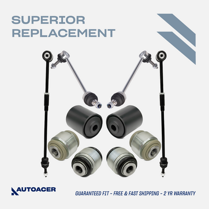 AUTOACER -10p Rear Suspension Arm Bushes Tie Rods Drop links For Jaguar SType XJ