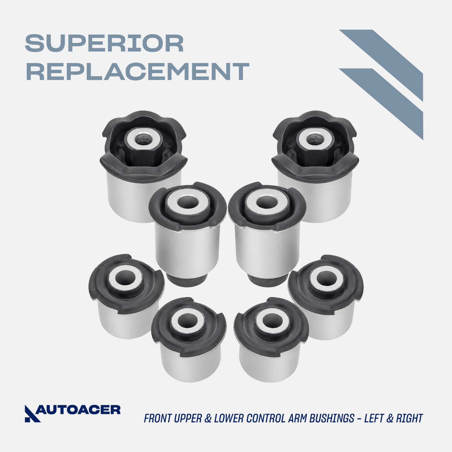 AUTOACER 16p Front & Rear Suspension Arm Bushing Kit for Range Rover Sport 05-13